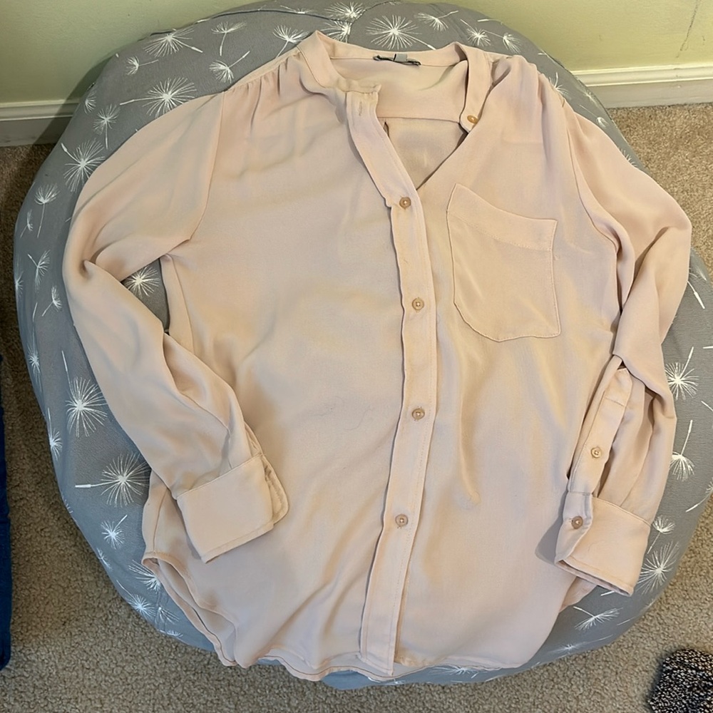 Light pink button up blouse